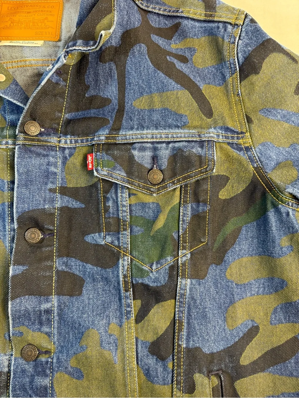 Levi's Big E Camo Denim Trucker Jacket